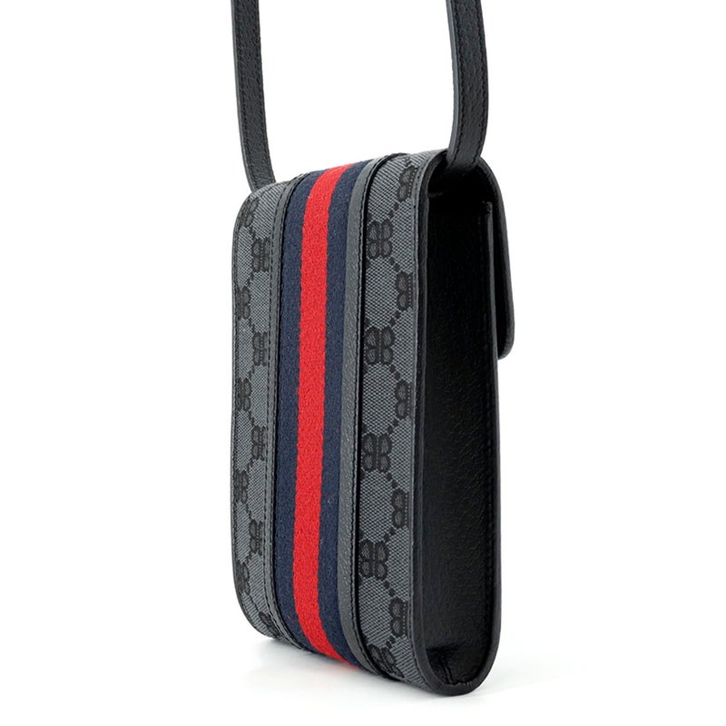 バレンシアガ ショルダーバッグ グッチコラボ ザ・ハッカープロジェクト オフィディア フォンポーチ 680130 BALENCIAGA GUCCI 黒