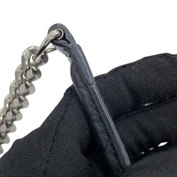 サンローランパリ チェーンショルダーバッグ サンセット ミディアム クロコ型押しレザー 442906 SAINT LAURENT PARIS 黒 2way