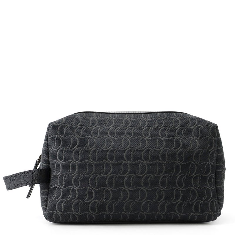 クリスチャン・ルブタン クラッチバッグ ZIP N FLAP ジャカード キャンバス 1245219 Christian Louboutin 黒