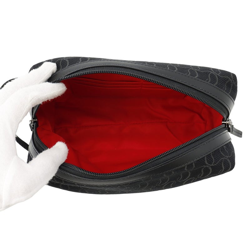 クリスチャン・ルブタン クラッチバッグ ZIP N FLAP ジャカード キャンバス 1245219 Christian Louboutin 黒