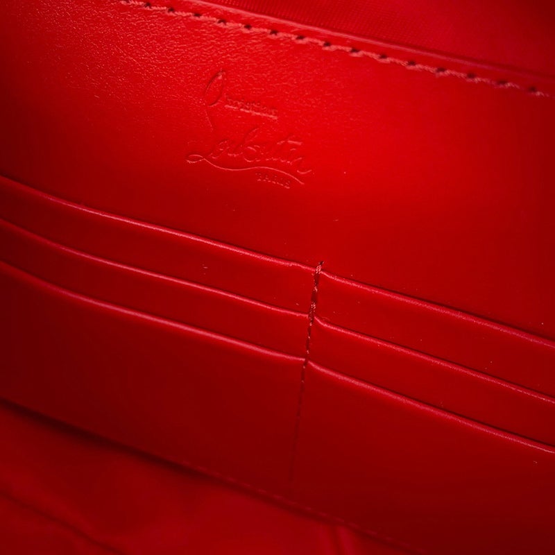 クリスチャン・ルブタン クラッチバッグ ZIP N FLAP ジャカード キャンバス 1245219 Christian Louboutin 黒