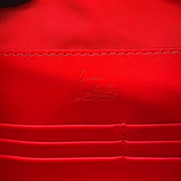 クリスチャン・ルブタン クラッチバッグ ZIP N FLAP ジャカード キャンバス 1245219 Christian Louboutin 黒