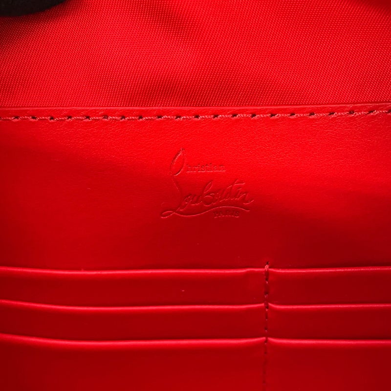 クリスチャン・ルブタン クラッチバッグ ZIP N FLAP ジャカード キャンバス 1245219 Christian Louboutin 黒