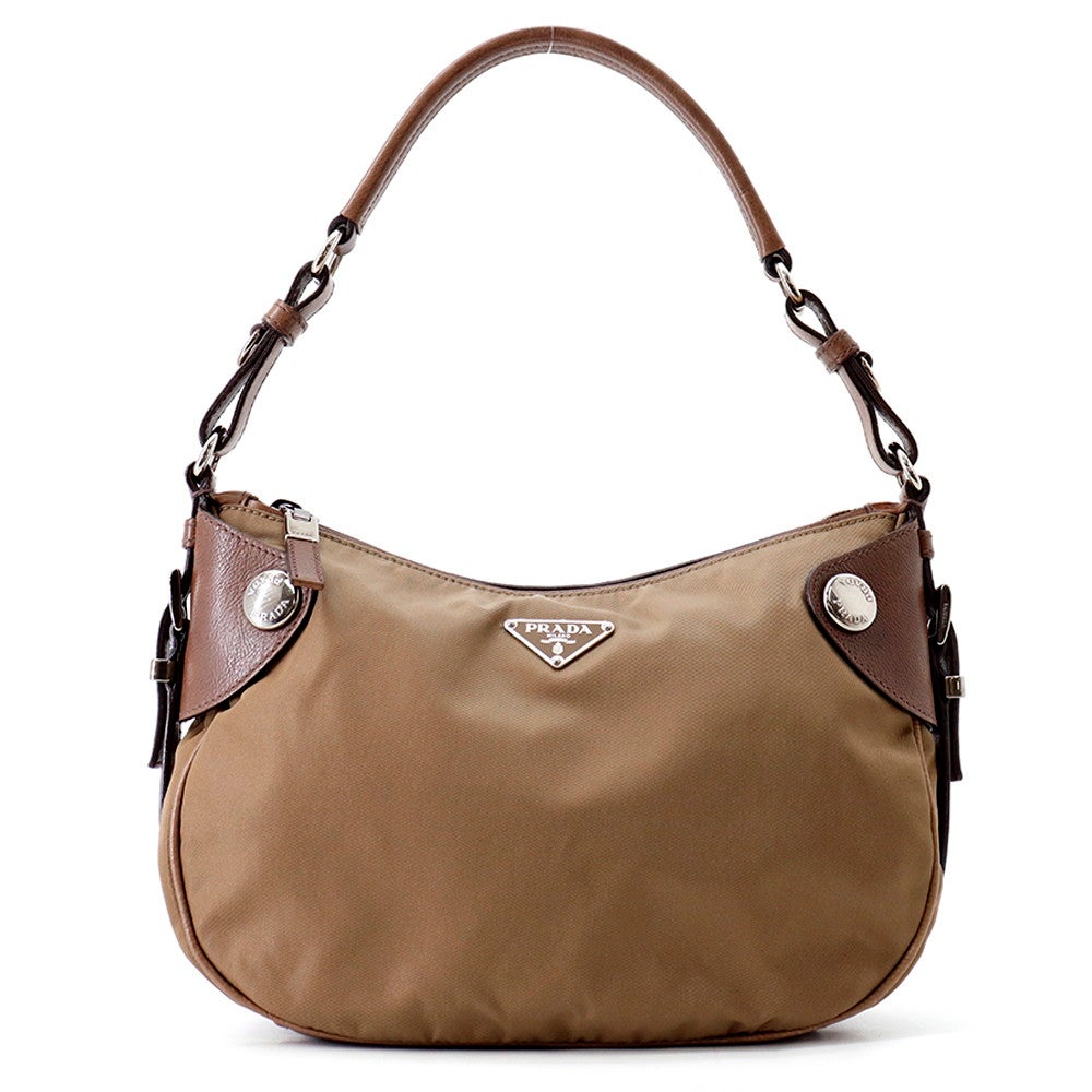 プラダ ハンドバッグ パンチング ナイロン レザー BR2698 PRADA ワン
