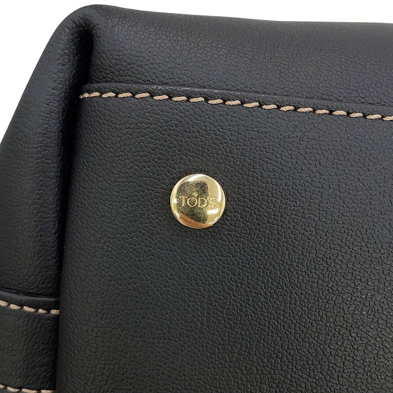 トッズ ハンドバッグ ショッピングトート ミニ カーフレザー XBWEBRF0100UBLB999 TOD'S 2way 黒
