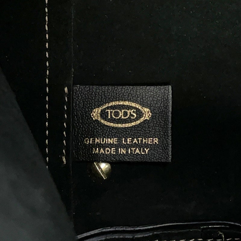 トッズ ハンドバッグ ショッピングトート ミニ カーフレザー XBWEBRF0100UBLB999 TOD'S 2way 黒