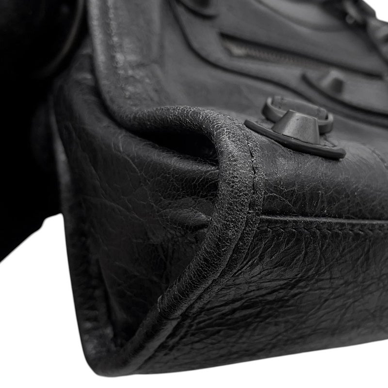 バレンシアガ ハンドバッグ Le City ミニ レザー 806395 BALENCIAGA ２wayショルダー 黒