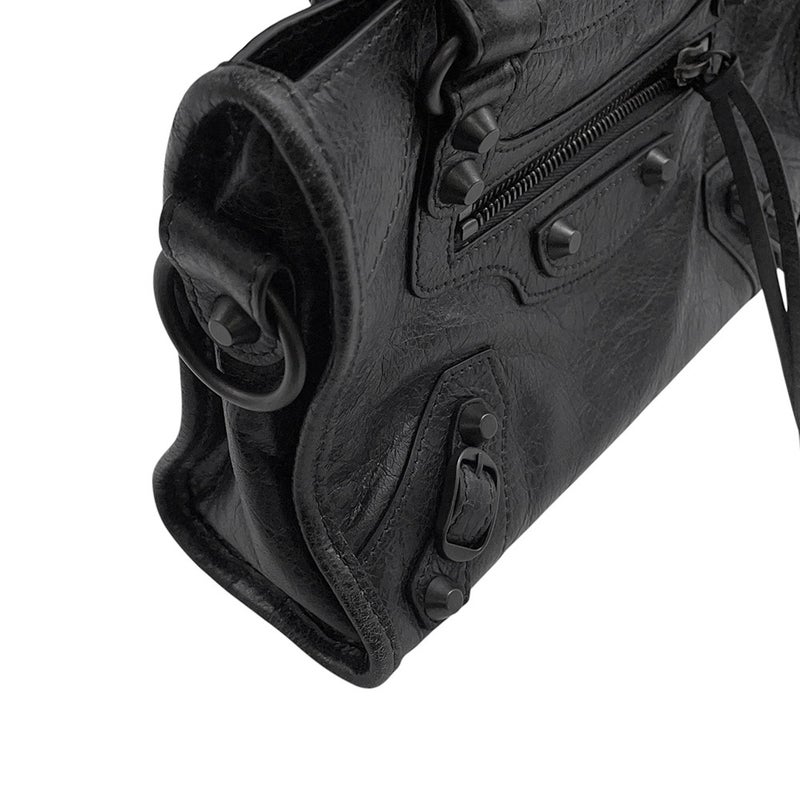 バレンシアガ ハンドバッグ Le City ミニ レザー 806395 BALENCIAGA ２wayショルダー 黒