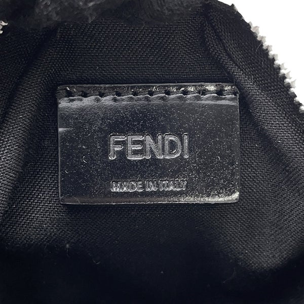 フェンディ チャーム  おにぎり カルングスネークレザー/シープファー 7AP080 FENDI チャーム 白 黒