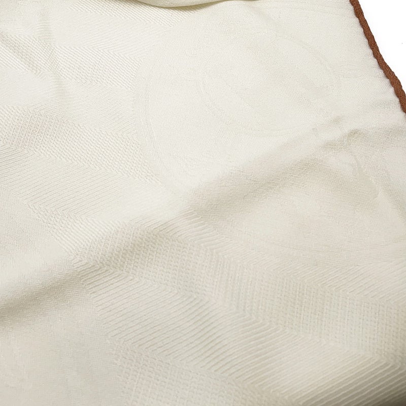 エルメス スカーフ ロザンジュ ニュー・リブリス  カシミヤ シルク HERMES ストール 白