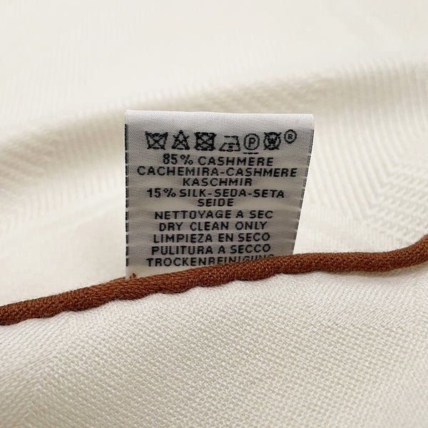 エルメス スカーフ ロザンジュ ニュー・リブリス  カシミヤ シルク HERMES ストール 白