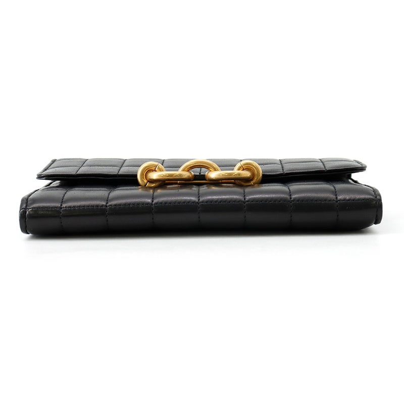 サンローランパリ チェーンショルダーウォレット ル・マイヨン カーフレザー 696608 SAINT LAURENT PARIS 財布 黒
