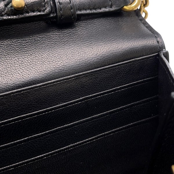 サンローランパリ チェーンショルダーウォレット ル・マイヨン カーフレザー 696608 SAINT LAURENT PARIS 財布 黒
