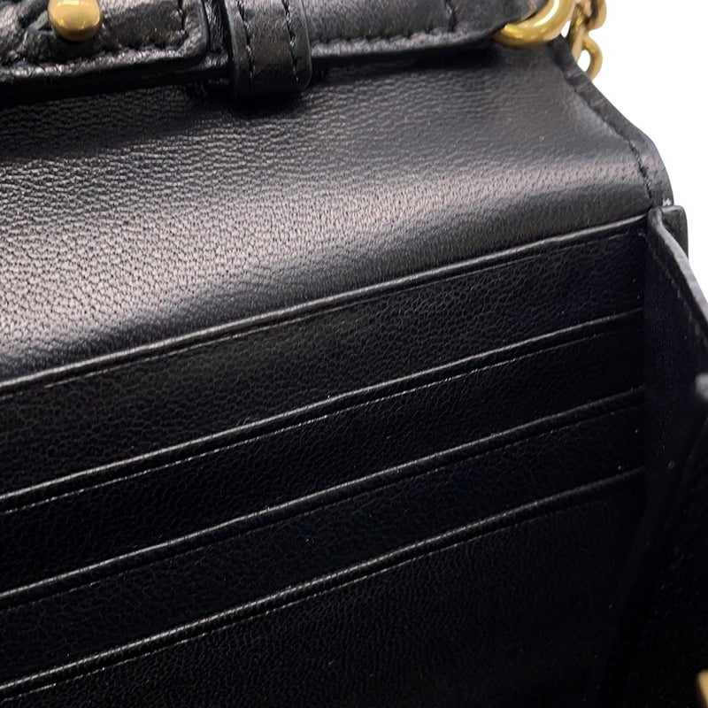 サンローランパリ チェーンショルダーウォレット ル・マイヨン カーフレザー 696608 SAINT LAURENT PARIS 財布 黒