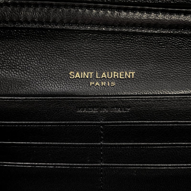 サンローランパリ チェーンショルダーウォレット ル・マイヨン カーフレザー 696608 SAINT LAURENT PARIS 財布 黒