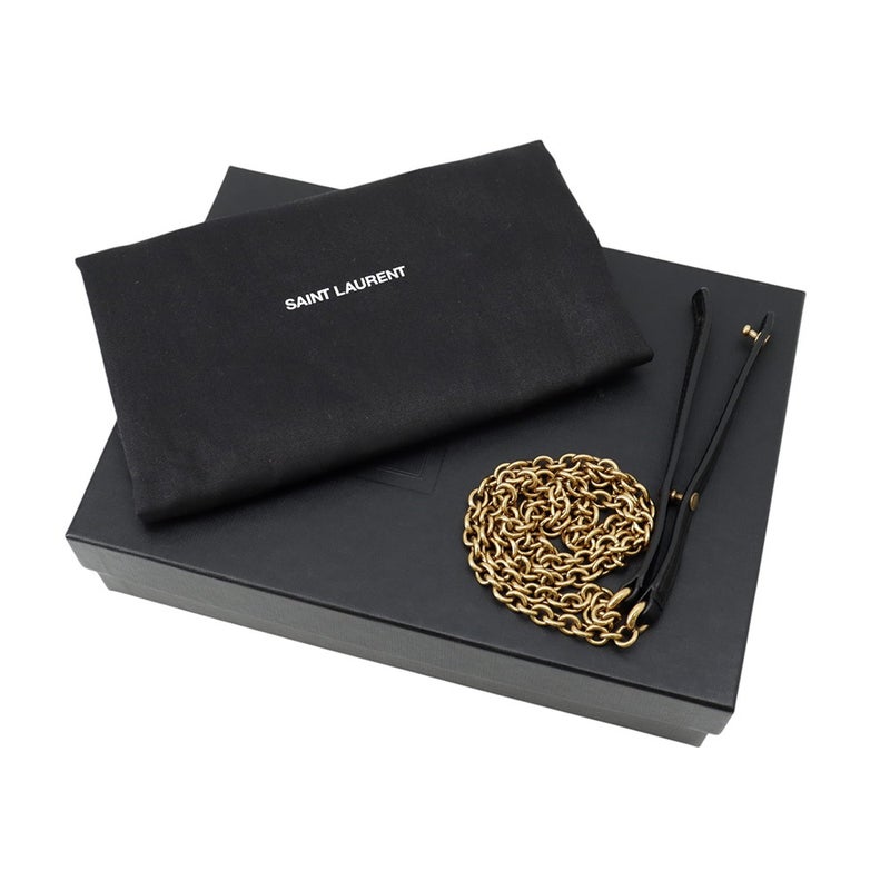 サンローランパリ チェーンショルダーウォレット ル・マイヨン カーフレザー 696608 SAINT LAURENT PARIS 財布 黒