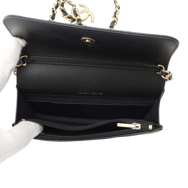 シャネル チェーンショルダーバッグ マトラッセ ココマーク フォーンホルダー キャビアスキン AP3482 CHANEL スマホケース