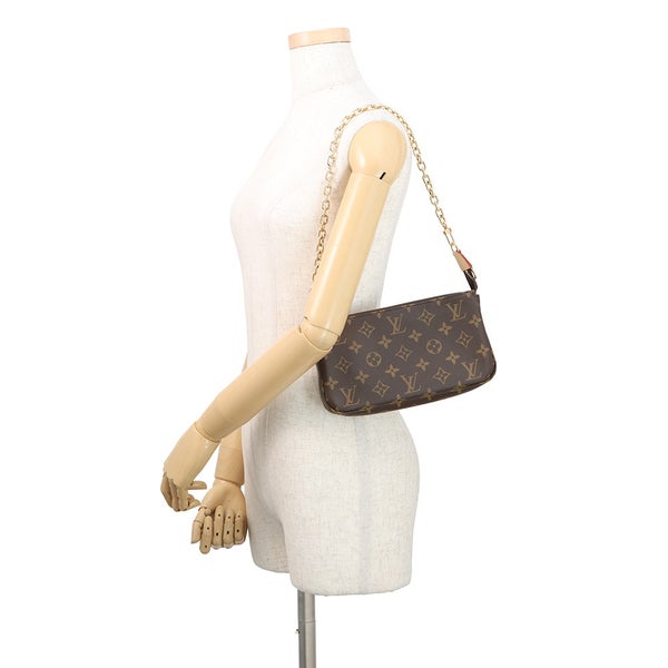 ルイヴィトン ハンドバッグ モノグラム ポシェット・アクセソワール M82766 LOUIS VUITTON ブラウン