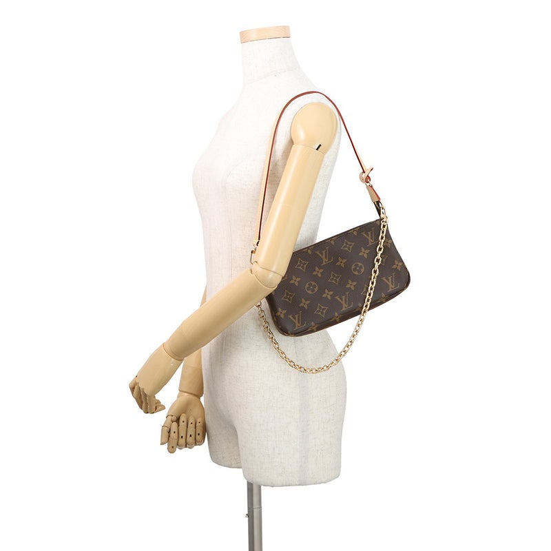 ルイヴィトン ハンドバッグ モノグラム ポシェット・アクセソワール M82766 LOUIS VUITTON ブラウン