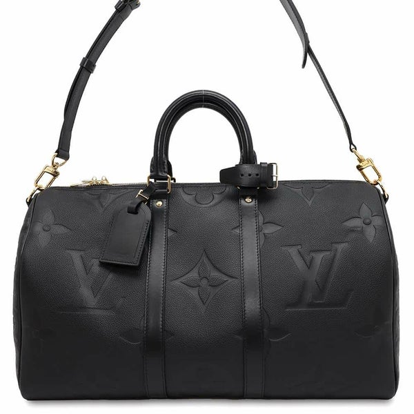 ルイヴィトン ボストンバッグ モノグラム・アンプラント ジャイアント キーポル・バンドリエール45 M45532トラベル 旅行 黒 ブラック