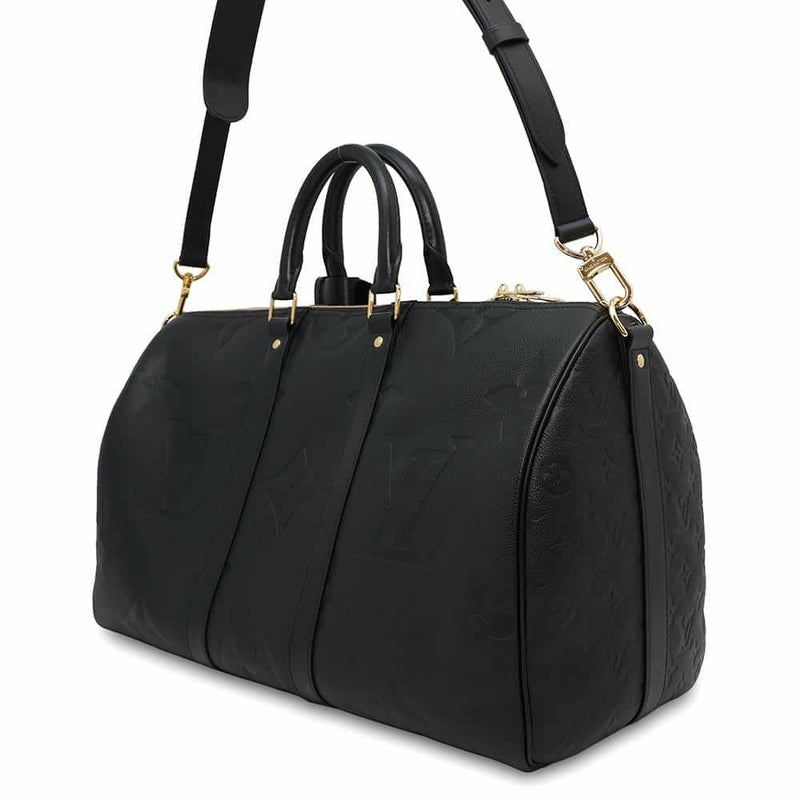 ルイヴィトン ボストンバッグ モノグラム・アンプラント ジャイアント キーポル・バンドリエール45 M45532トラベル 旅行 黒 ブラック