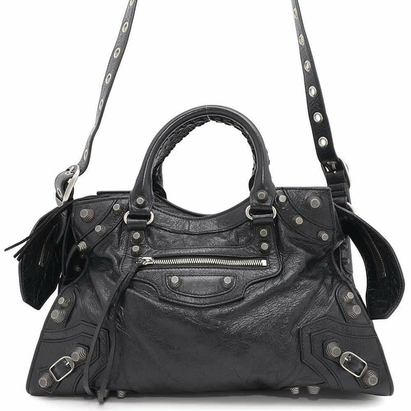バレンシアガ ハンドバッグ ネオ カゴール シティ ヴィンテージ加工レザー 700451 BALENCIAGA 2way 黒