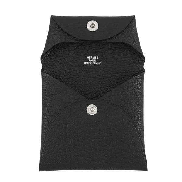 エルメス コインケース バスティア ブラック シェブルミゾル G刻印 HERMES 財布 黒 小銭入れ
