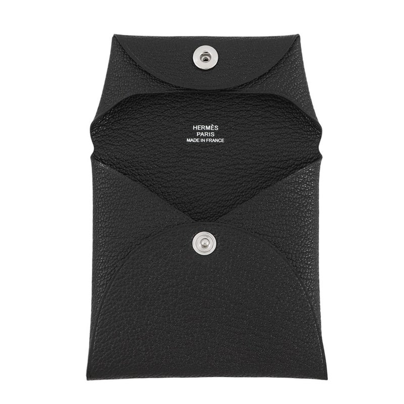 エルメス コインケース バスティア ブラック シェブルミゾル G刻印 HERMES 財布 黒 小銭入れ