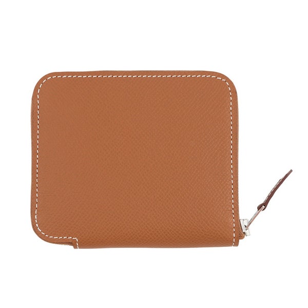 エルメス コインケース アザップコンパクト シルクイン ゴールド/カシス/シルバー金具 エプソン G刻印 HERMES