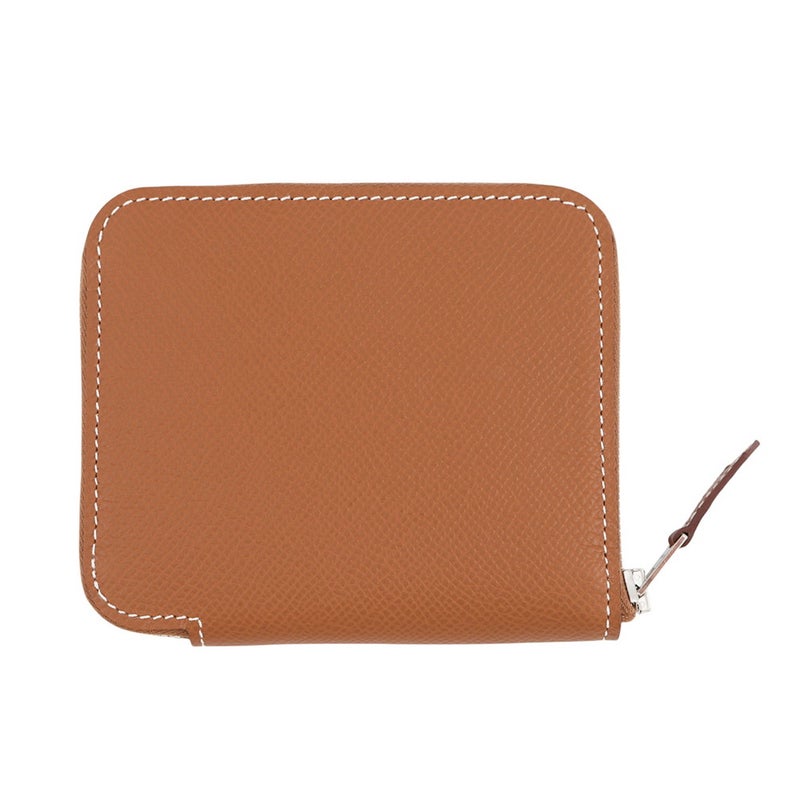エルメス コインケース アザップコンパクト シルクイン ゴールド/カシス/シルバー金具 エプソン G刻印 HERMES