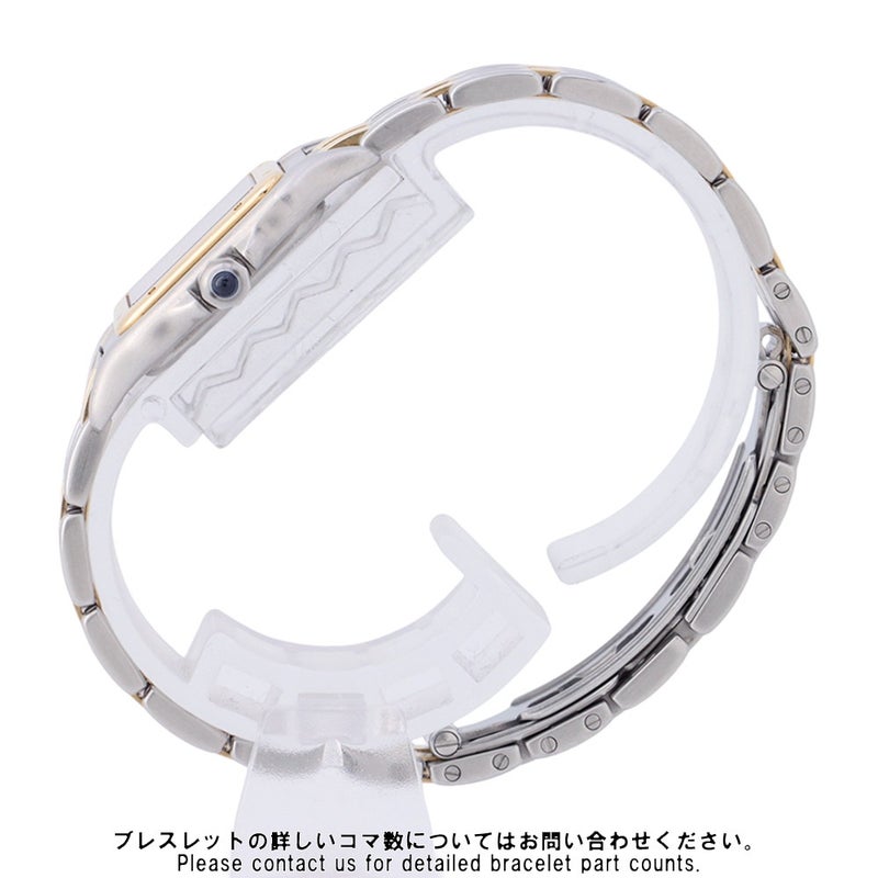 カルティエ パンテールMM 2ロウ W25029B6 SS/K18YG イエローゴールド Cartier 腕時計 クォーツ アイボリー文字盤