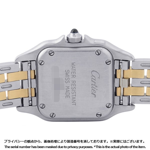 カルティエ パンテールMM 2ロウ W25029B6 SS/K18YG イエローゴールド Cartier 腕時計 クォーツ アイボリー文字盤