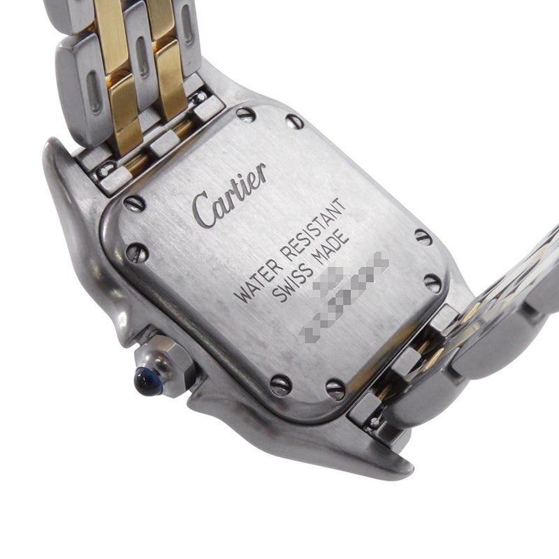 カルティエ パンテールMM 2ロウ W25029B6 SS/K18YG イエローゴールド Cartier 腕時計 クォーツ アイボリー文字盤