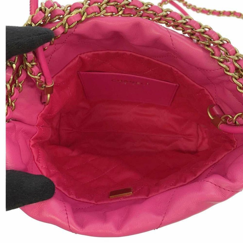 シャネル ハンドバッグ CHANEL 22 マトラッセ カーフレザー AS3980 2wayショルダーバッグ