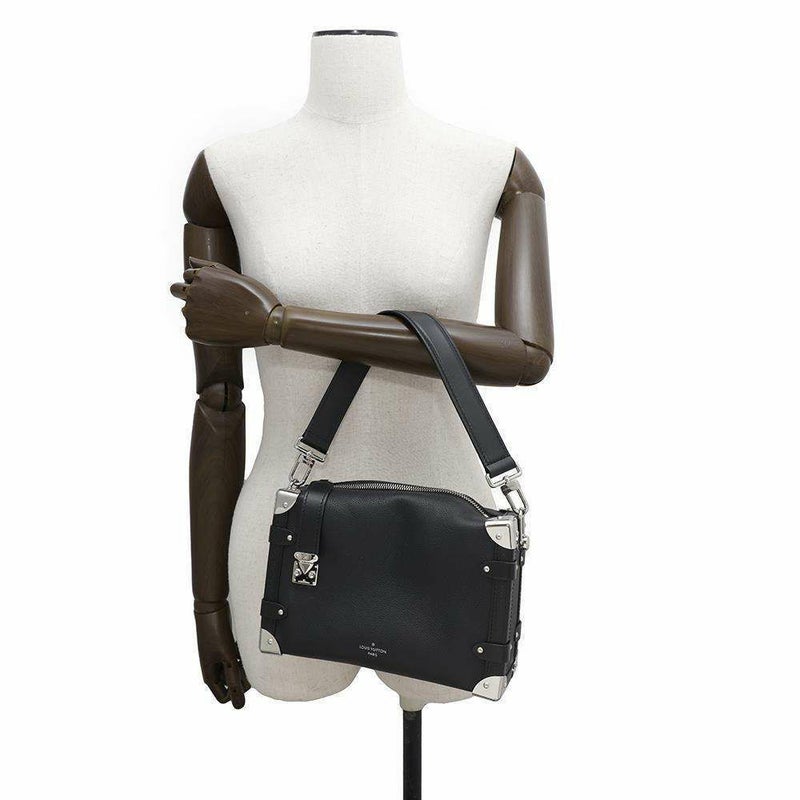 ルイヴィトン ハンドバッグ グレインカーフレザー サイドトランクMM M25160 2way ブラック 黒