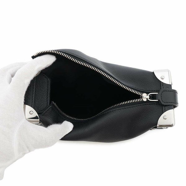 ルイヴィトン ハンドバッグ グレインカーフレザー サイドトランクMM M25160 2way ブラック 黒