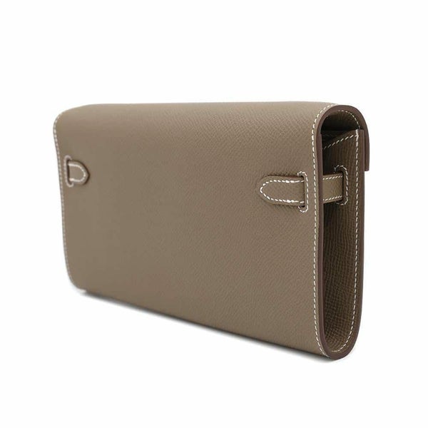 エルメス ケリーウォレット ロング トゥーゴー エトゥープ/ゴールド金具 エプソン W刻印 財布