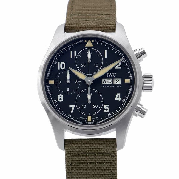 IWC パイロット・ウォッチ・クロノグラフ ・スピットファイア IW387901 腕時計 黒文字盤