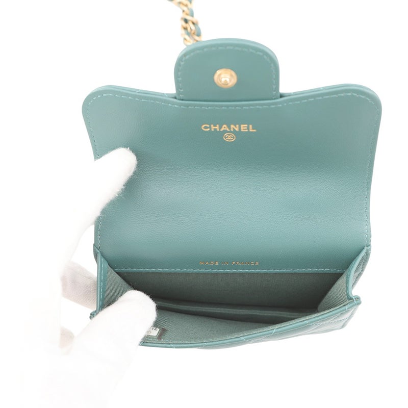 シャネル チェーンウォレット マトラッセ ココマーク フラップ コインパース ラムスキン AP2200 CHANEL 財布