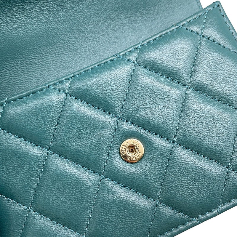 シャネル チェーンウォレット マトラッセ ココマーク フラップ コインパース ラムスキン AP2200 CHANEL 財布