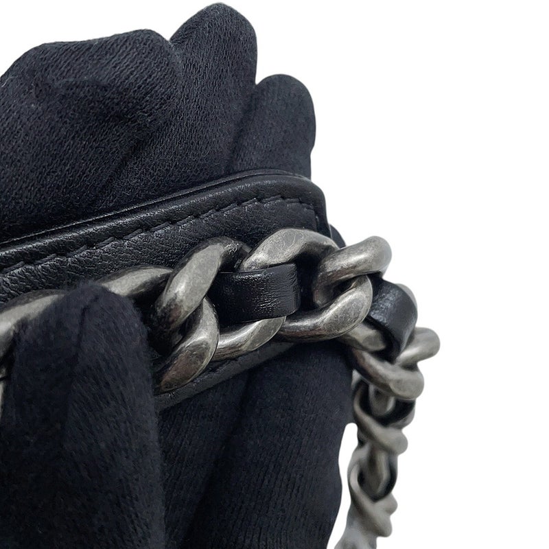 シャネル チェーンショルダーバッグ CHANEL19 ココマーク シャイニーラムスキン AS1160 CHANEL 黒