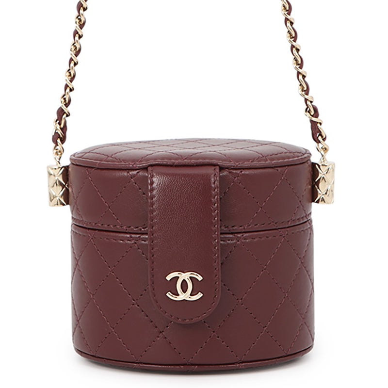 シャネル チェーンショルダーバッグ マトラッセ ココマーク スモールバニティ ラムスキン AP1573 CHANEL バッグ バニティ