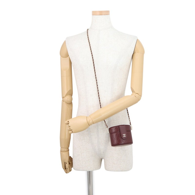 シャネル チェーンショルダーバッグ マトラッセ ココマーク スモールバニティ ラムスキン AP1573 CHANEL バッグ バニティ