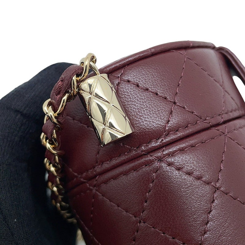 シャネル チェーンショルダーバッグ マトラッセ ココマーク スモールバニティ ラムスキン AP1573 CHANEL バッグ バニティ