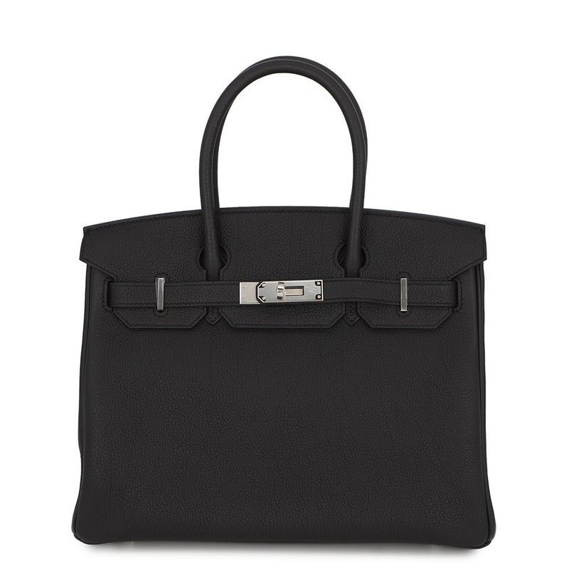 エルメス バーキン30 ブラック/シルバー金具 トゴ G刻印 HERMES Birkin ハンドバッグ 黒