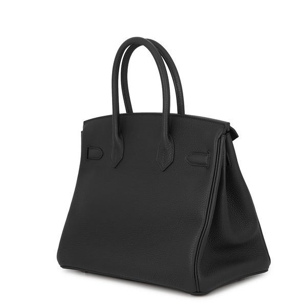 エルメス バーキン30 ブラック/シルバー金具 トゴ G刻印 HERMES Birkin ハンドバッグ 黒
