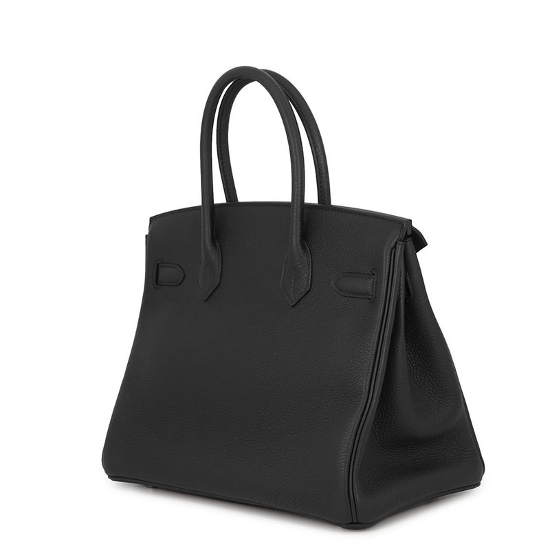 エルメス バーキン30 ブラック/シルバー金具 トゴ G刻印 HERMES Birkin ハンドバッグ 黒