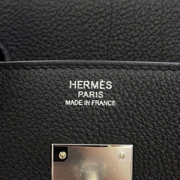 エルメス バーキン30 ブラック/シルバー金具 トゴ G刻印 HERMES Birkin ハンドバッグ 黒