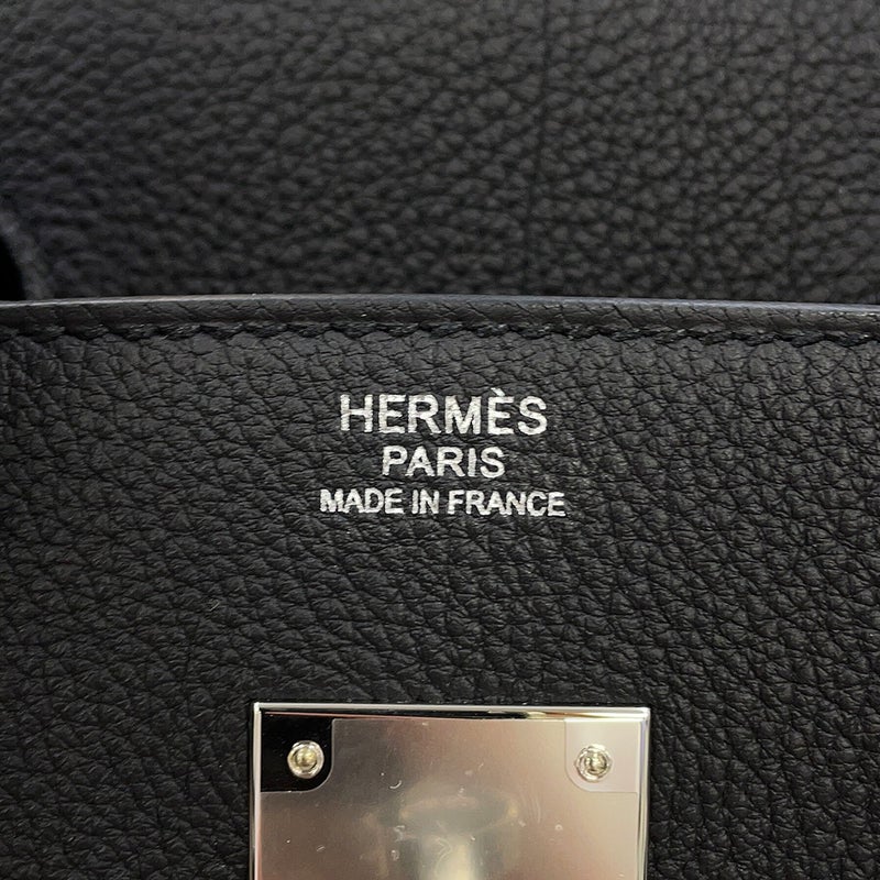 エルメス バーキン30 ブラック/シルバー金具 トゴ G刻印 HERMES Birkin ハンドバッグ 黒