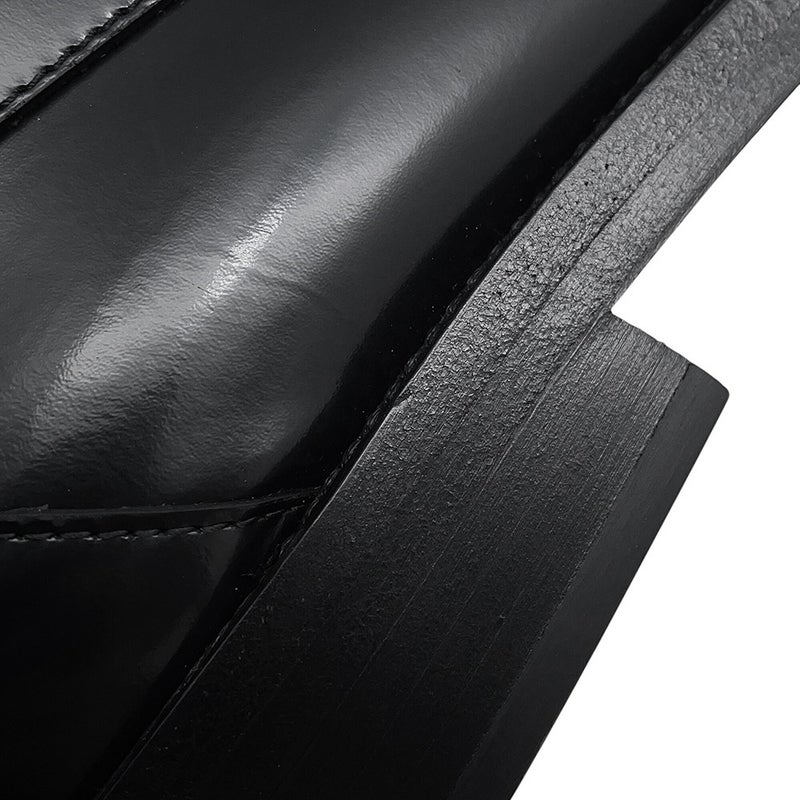 シャネル ローファー バック・トゥ・カレッジ シャイニーカーフスキン レディースサイズ38C G39190 CHANEL 靴 黒 2023年SS